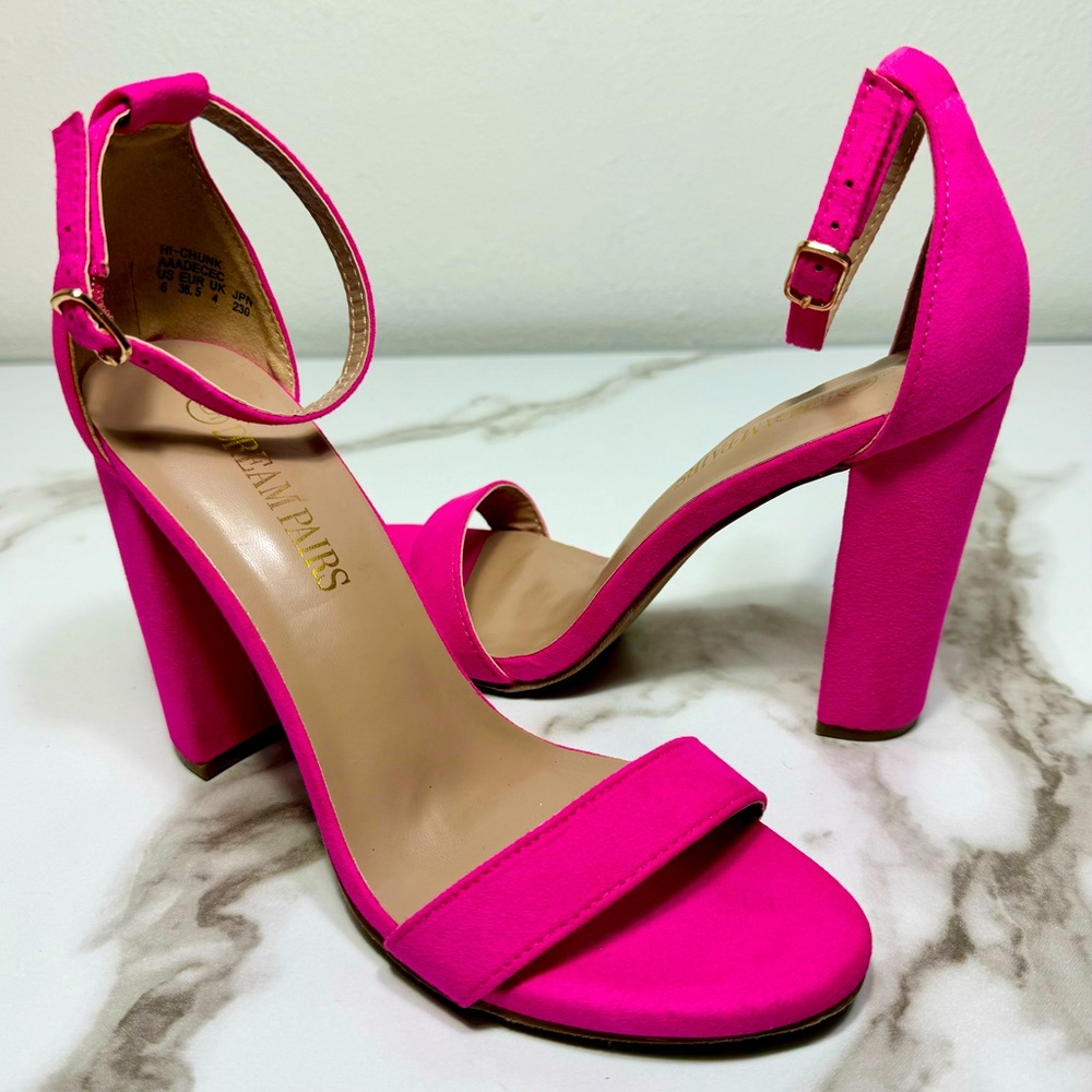 Dream Pairs Hot Pink Heels